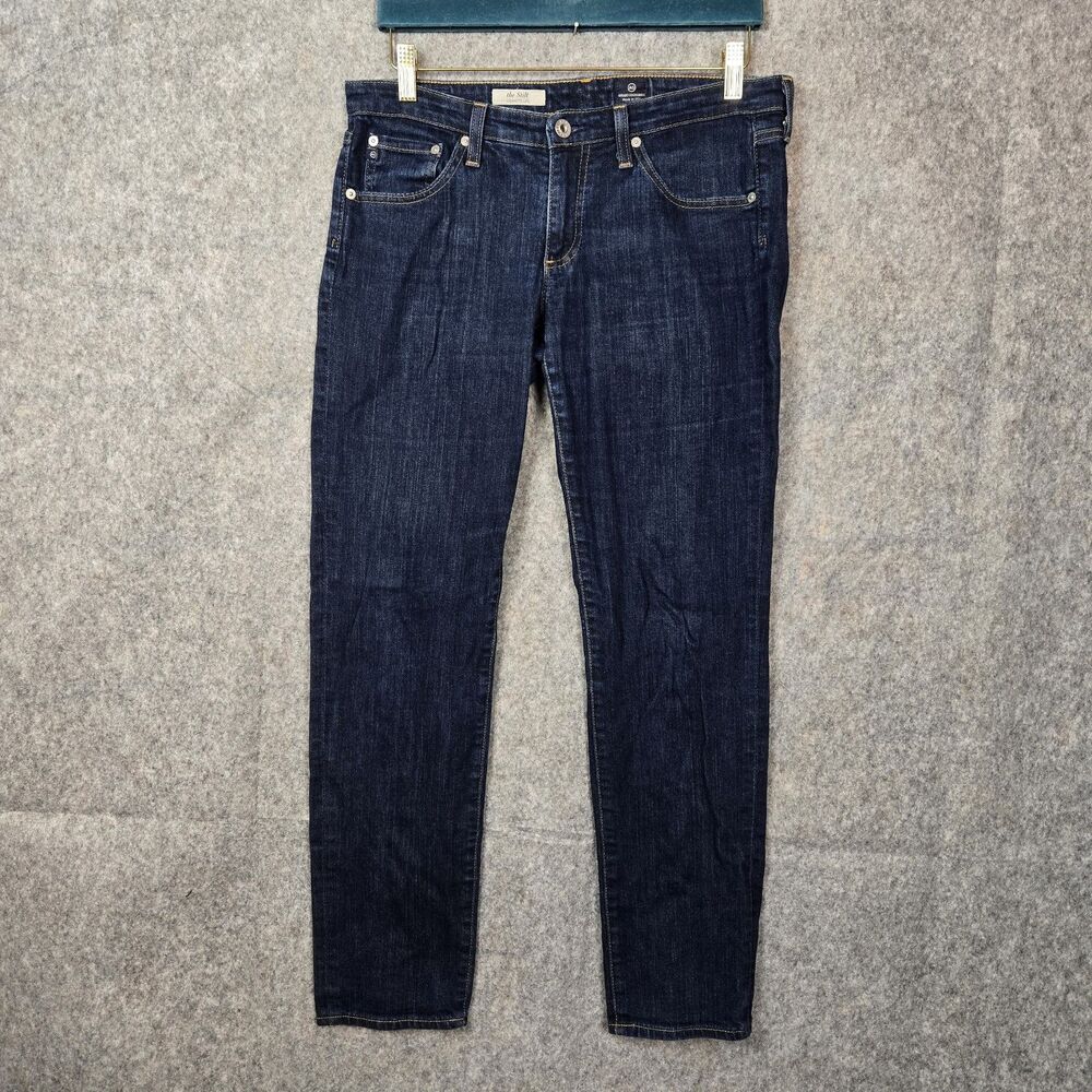 AG Adriano Goldschmied The Stilt Cigarette Jeans Women 29R Blue Slim Made in USA